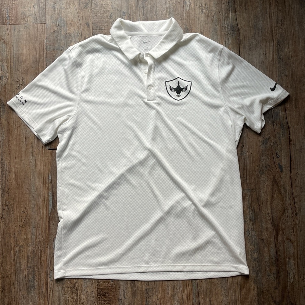 Nike White Polo Shirt Oregon Athlete Foundation Size XL